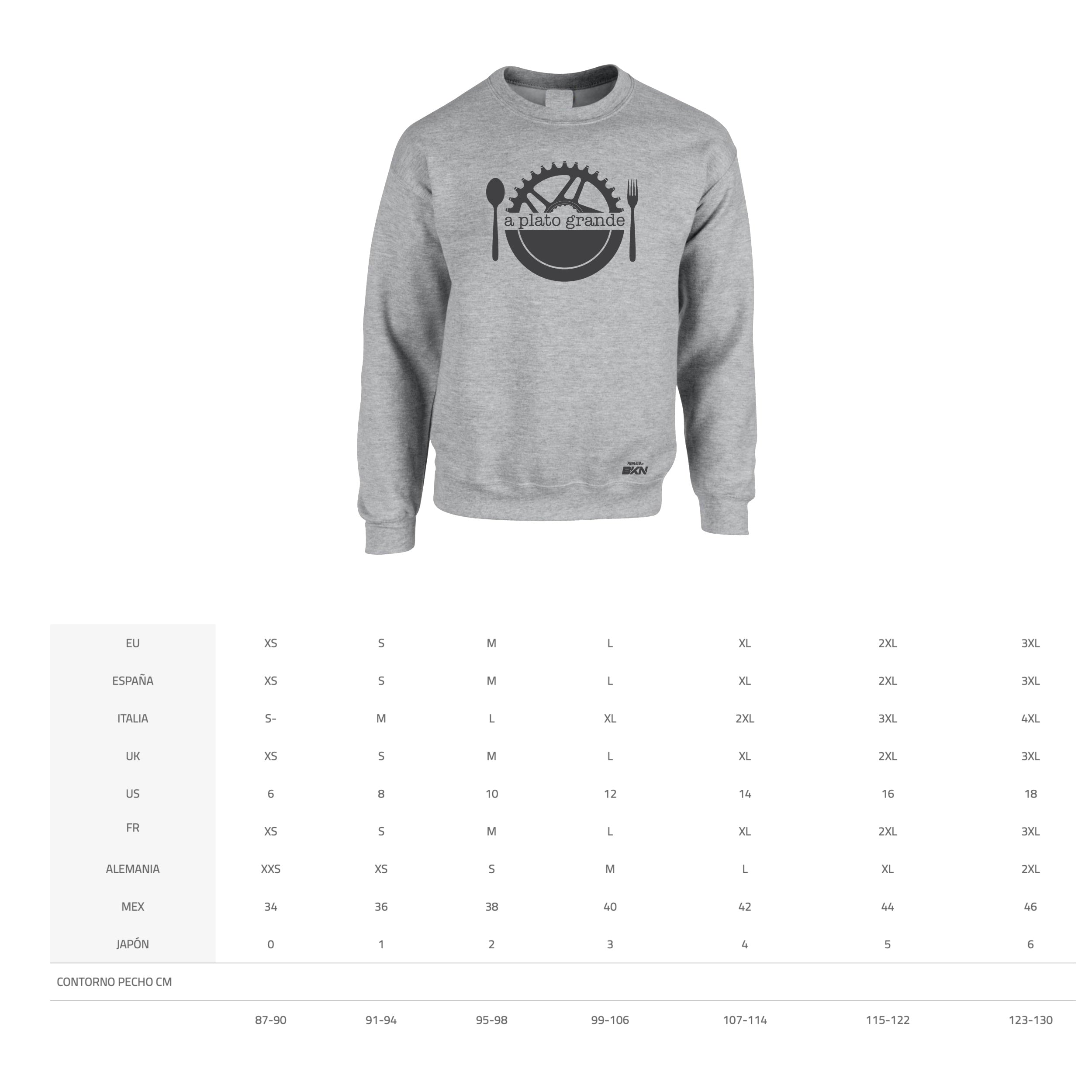 Sudadera "A PLATO GRANDE"